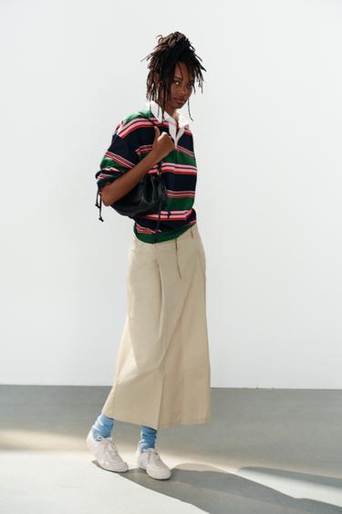 PLEATED MIDI SKIRT - stone by Zara