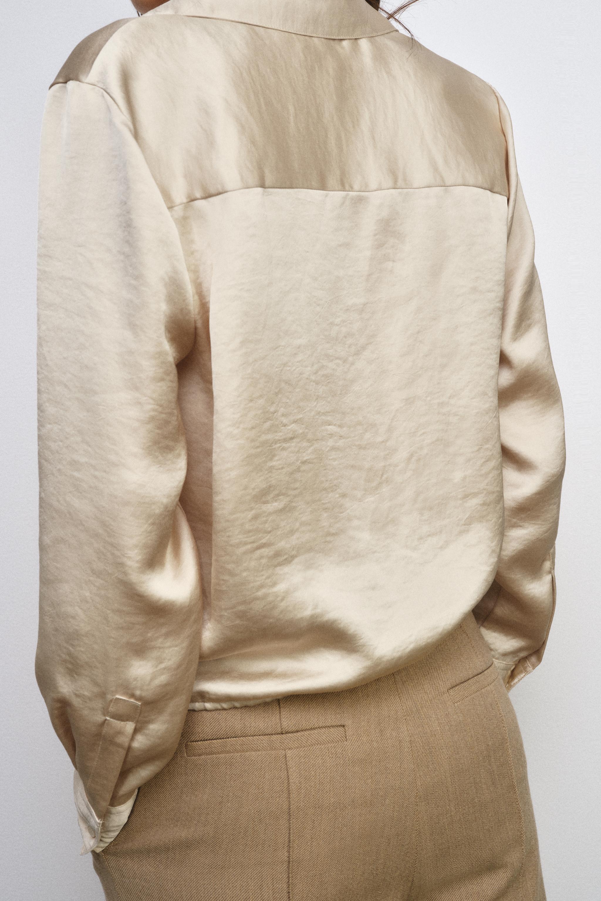 saaaaa/11 CAMISA ACETINADA ZW WOMAN - Cru | ZARA Brasil