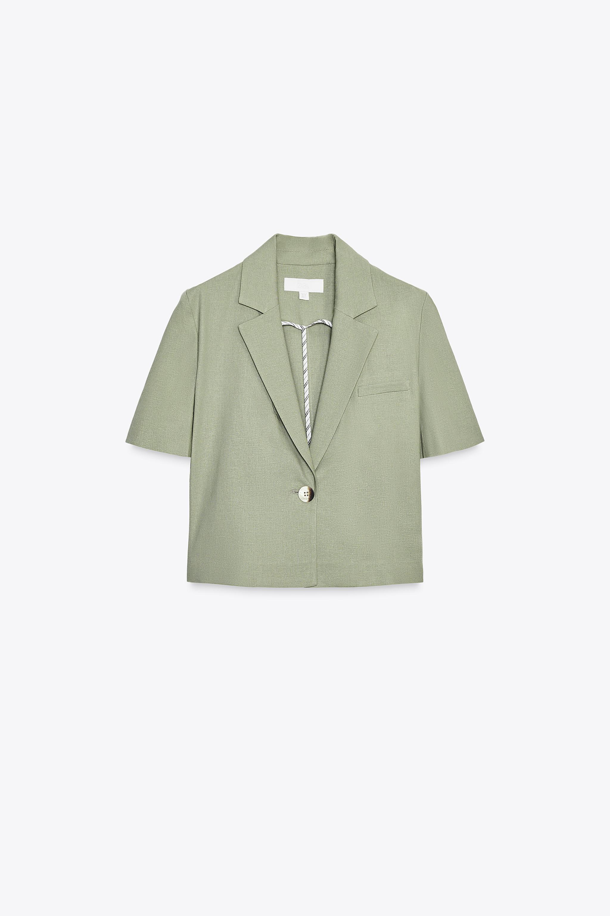 LINEN SHORT SLEEVE BLAZER