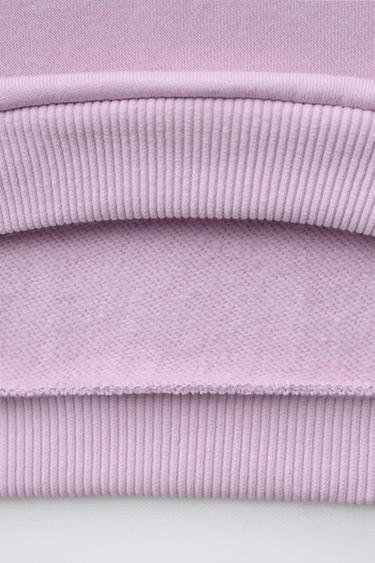 RIBBED LEGGINGS AND BOW SWEATSHIRT JOGGING SET - Light mauve by Zara - Image 3
