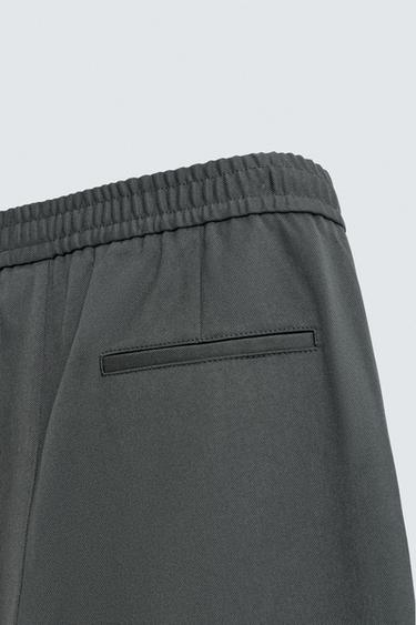 PANTALON TAILLE JOGGER REGULAR FIT - Vert de Zara - Image 8