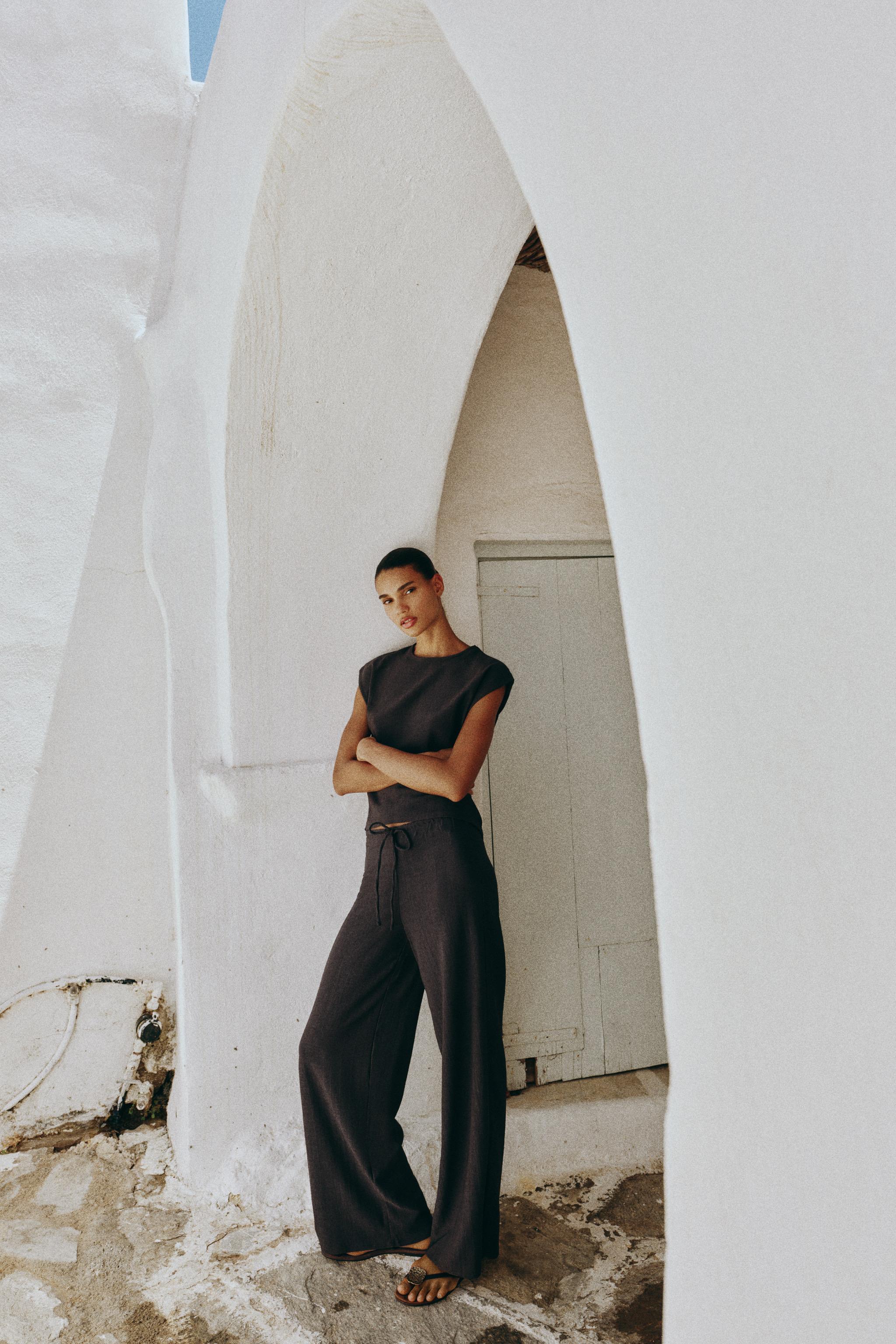 Zara Rustik Düz Paça Pantolon