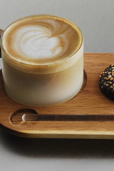 BOROSILICATE MUG WITH TRAY - Transparent by Zara