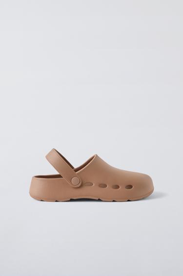RUBBERISED CLOGS - Brown by Zara - Image 0