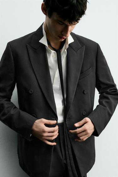 VESTE DE SMOKING À BOUTONNAGE CROISÉ - Noir de Zara - Image 5