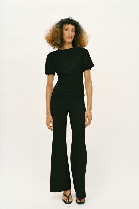 TOP CUT OUT MANGA CORTA - Negro de Zara - Imagen 0