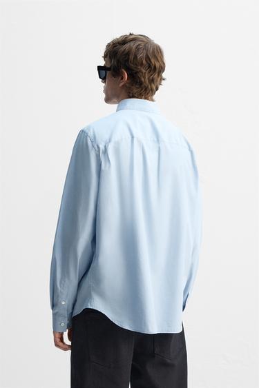 POPLIN SHIRT - Sky blue by Zara - Image 2
