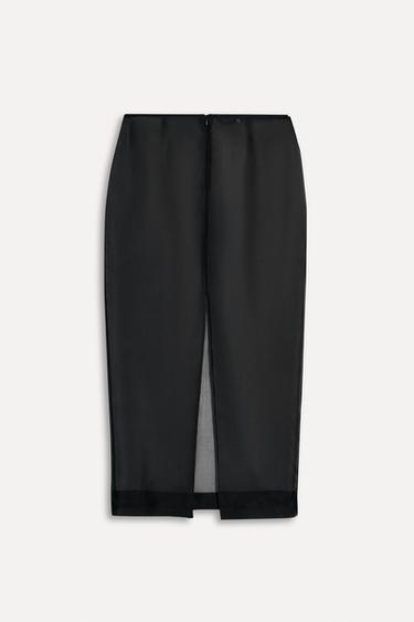 JUPE MIDI EN ORGANZA 50E ANNIVERSAIRE - Noir de Zara - Image 3