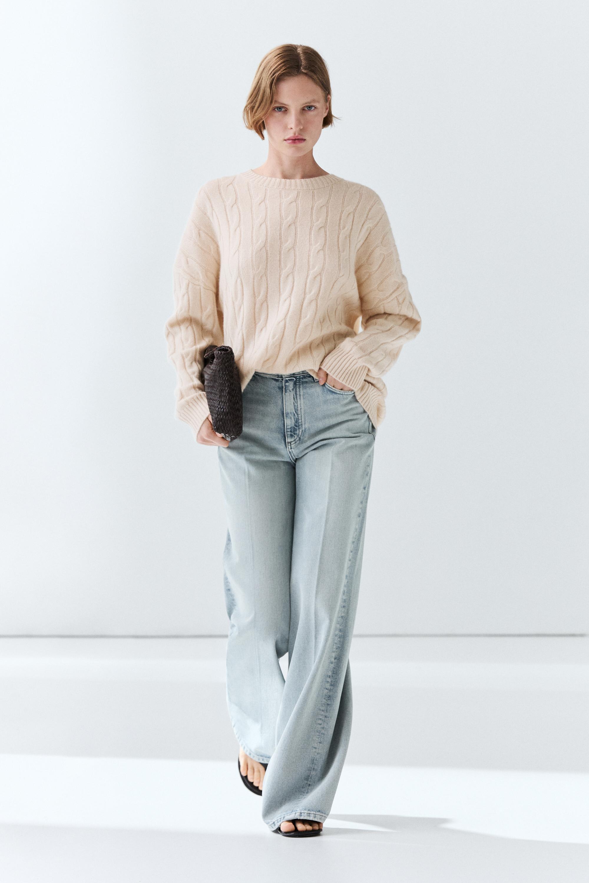 Pull en maille torsadée 100 % cachemire