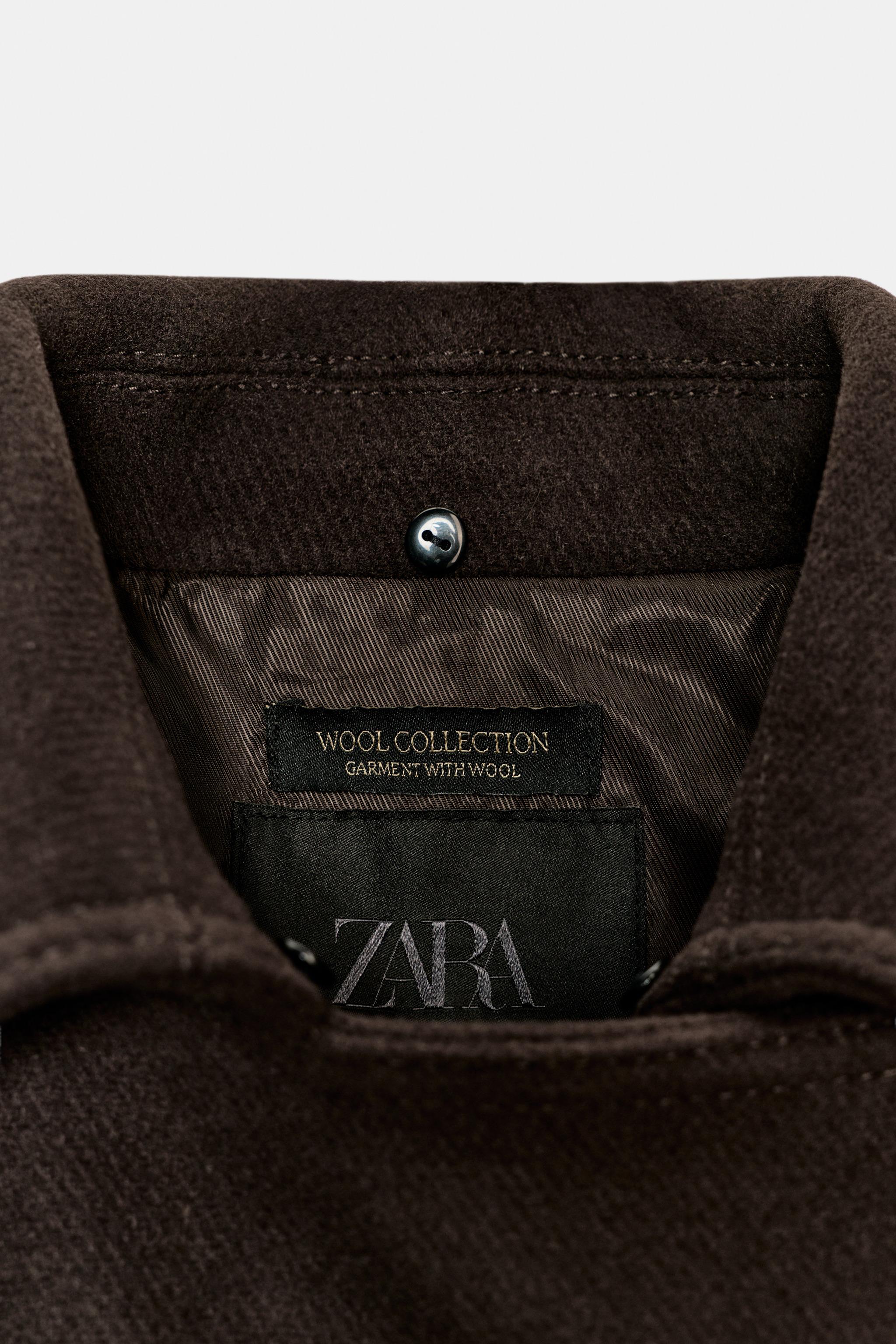 WOOL BLEND FAUX FUR COLLAR JACKET ZW COLLECTION