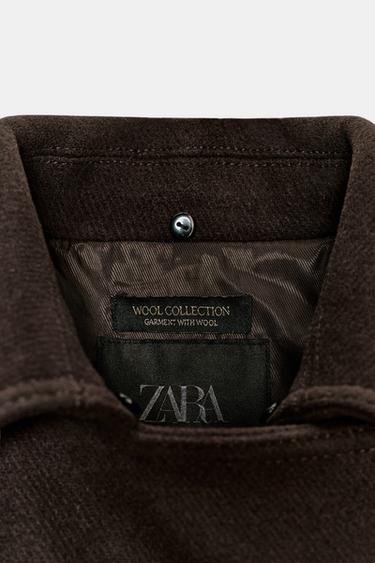 VESTE AVEC LAINE COL EFFET FOURRURE ZW COLLECTION - Marron de Zara - Image 8