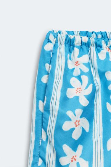 2-14 ANS/ SHORT DE BAIN À IMPRIMÉ FLEURI ÉDITION LIMITÉE - Bleu clair de Zara - Image 2