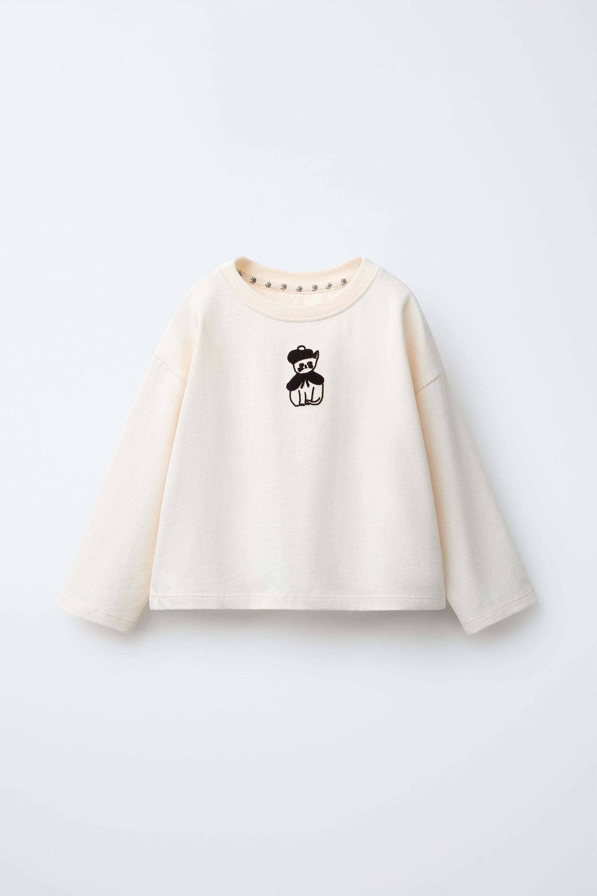 NAON JEONG © FLOCKED PRINT T-SHIRT - Ecru | ZARA United States