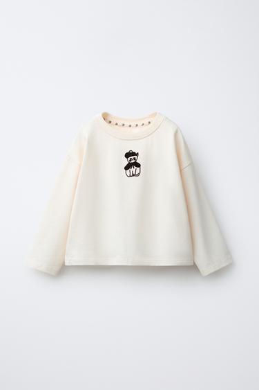 CAMISETA ESTAMPADO FLOCK NAON JEONG © - Crudo de Zara