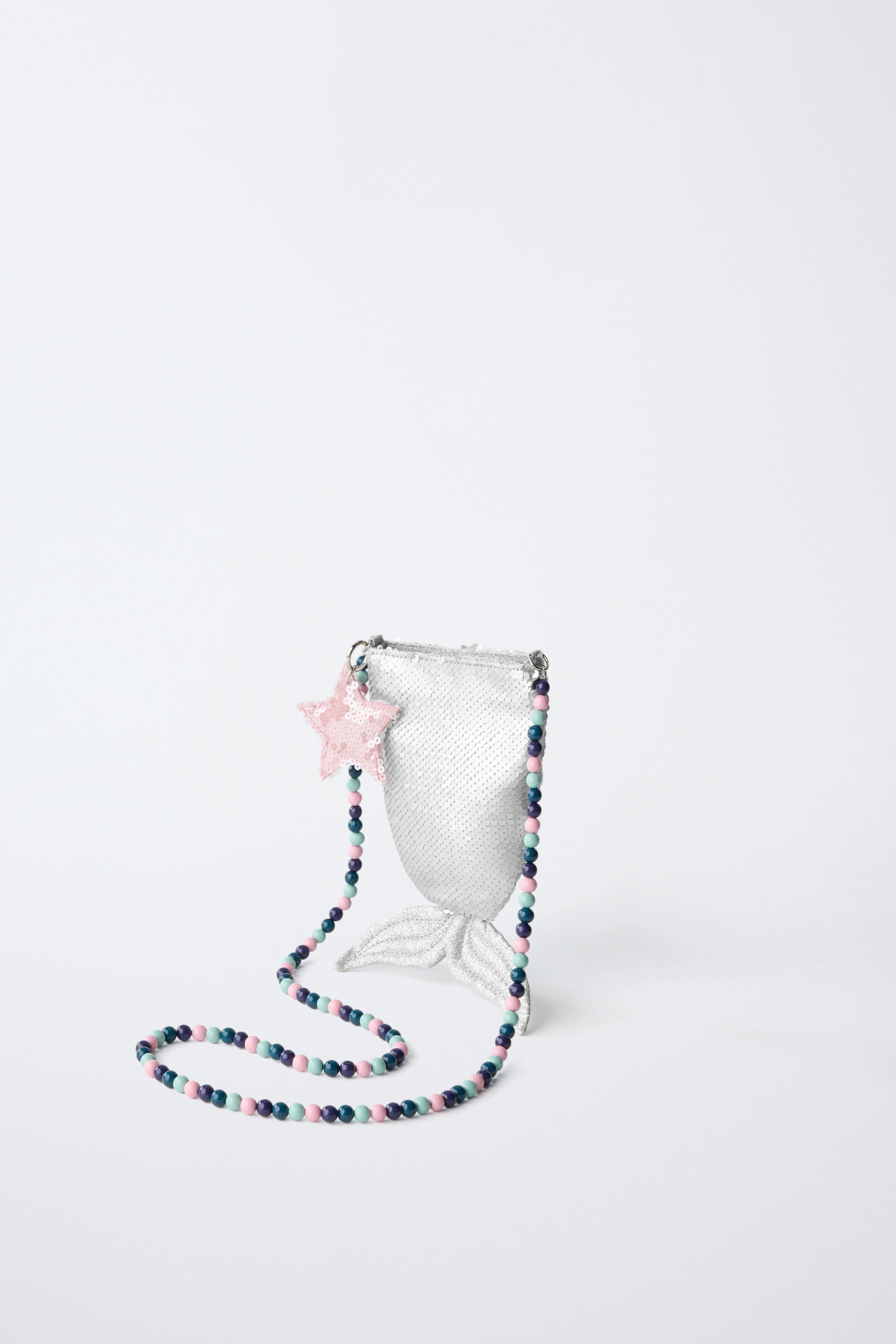 MERMAID CROSSBODY BAG — Silver