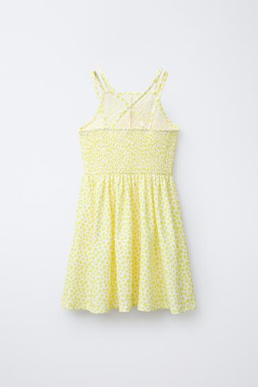 CHECK TEXTURED DRESS - Yellow by Zara - Image 1