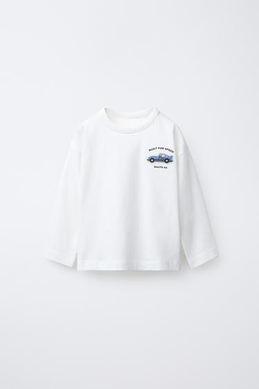 CAMISETA APLIQUE GOMA - Blanco de Zara