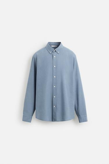 CHEMISE REGULAR FIT - bleu-poudré de Zara