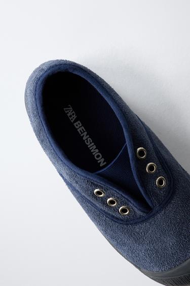 TENNIS EN CUIR BENSIMON ® X ZARA - Bleu de Zara - Image 6