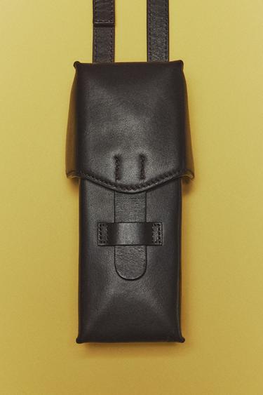 Zara LEATHER LOMOMATIC CAMERA CASE - Brown