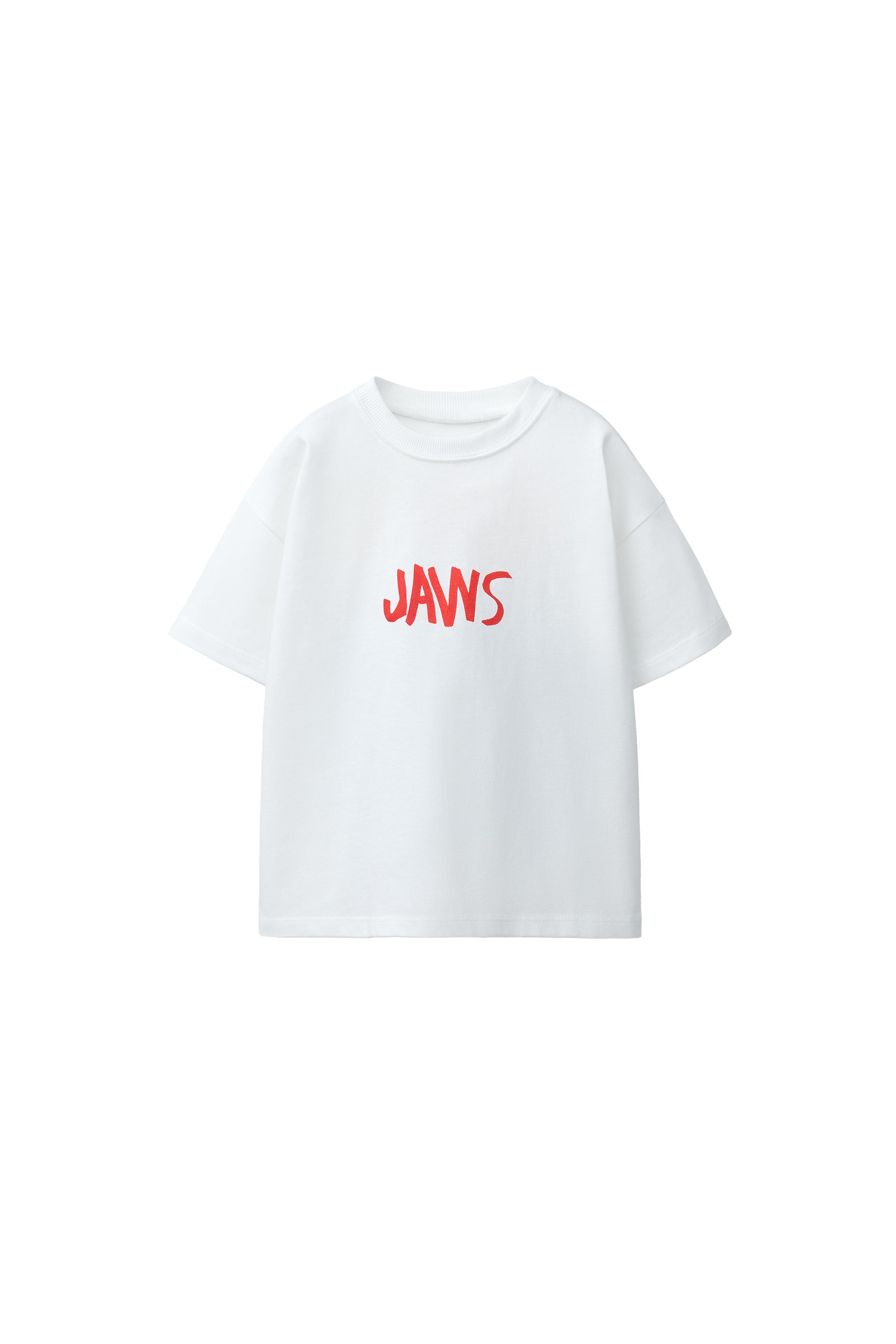 JAWS© X DYLAN´S T-SHIRT CLUB X ZARA ILLUSTRATED T-SHIRT - White