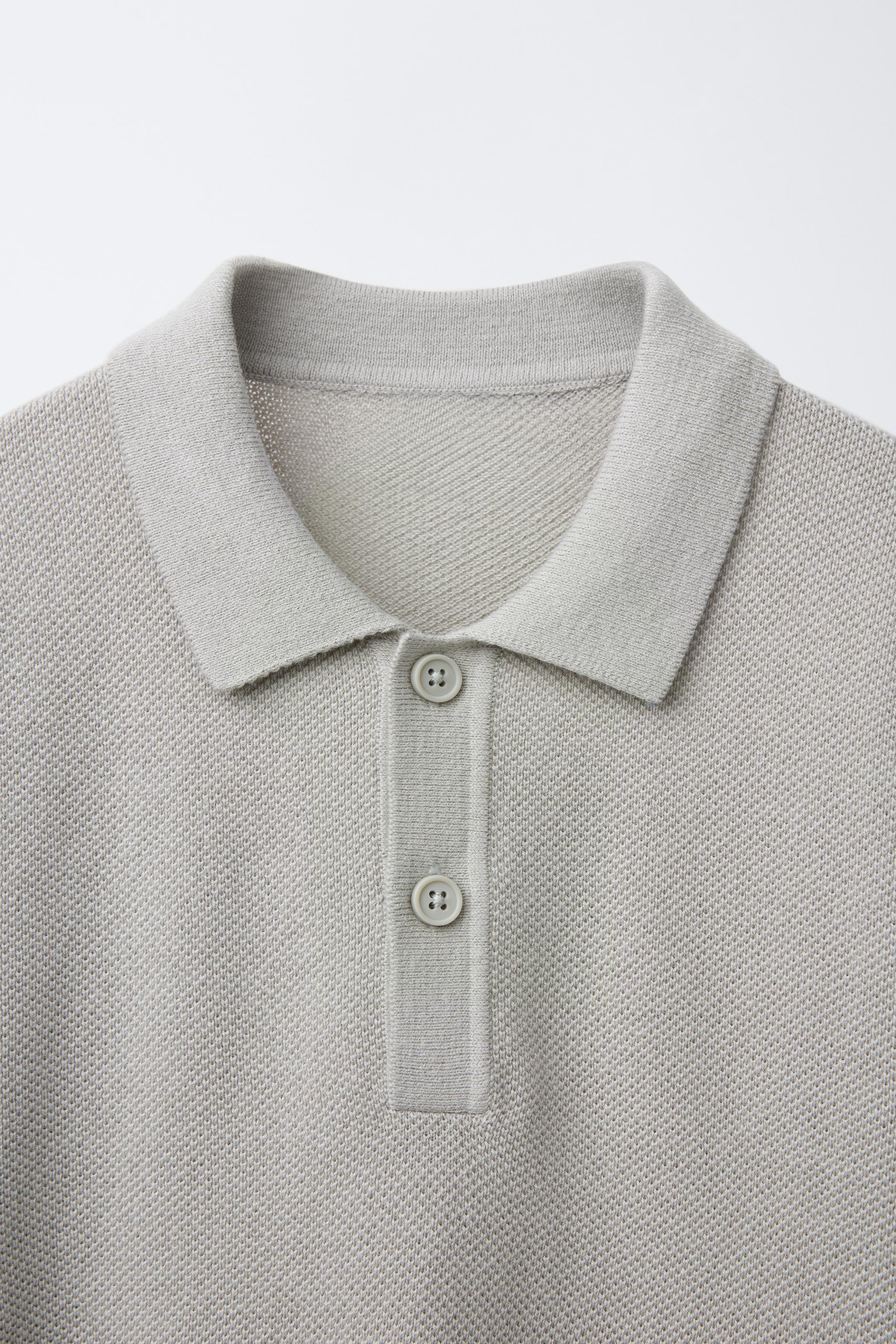 PIQUÉ KNIT POLO SHIRT - Khaki | ZARA New Zealand