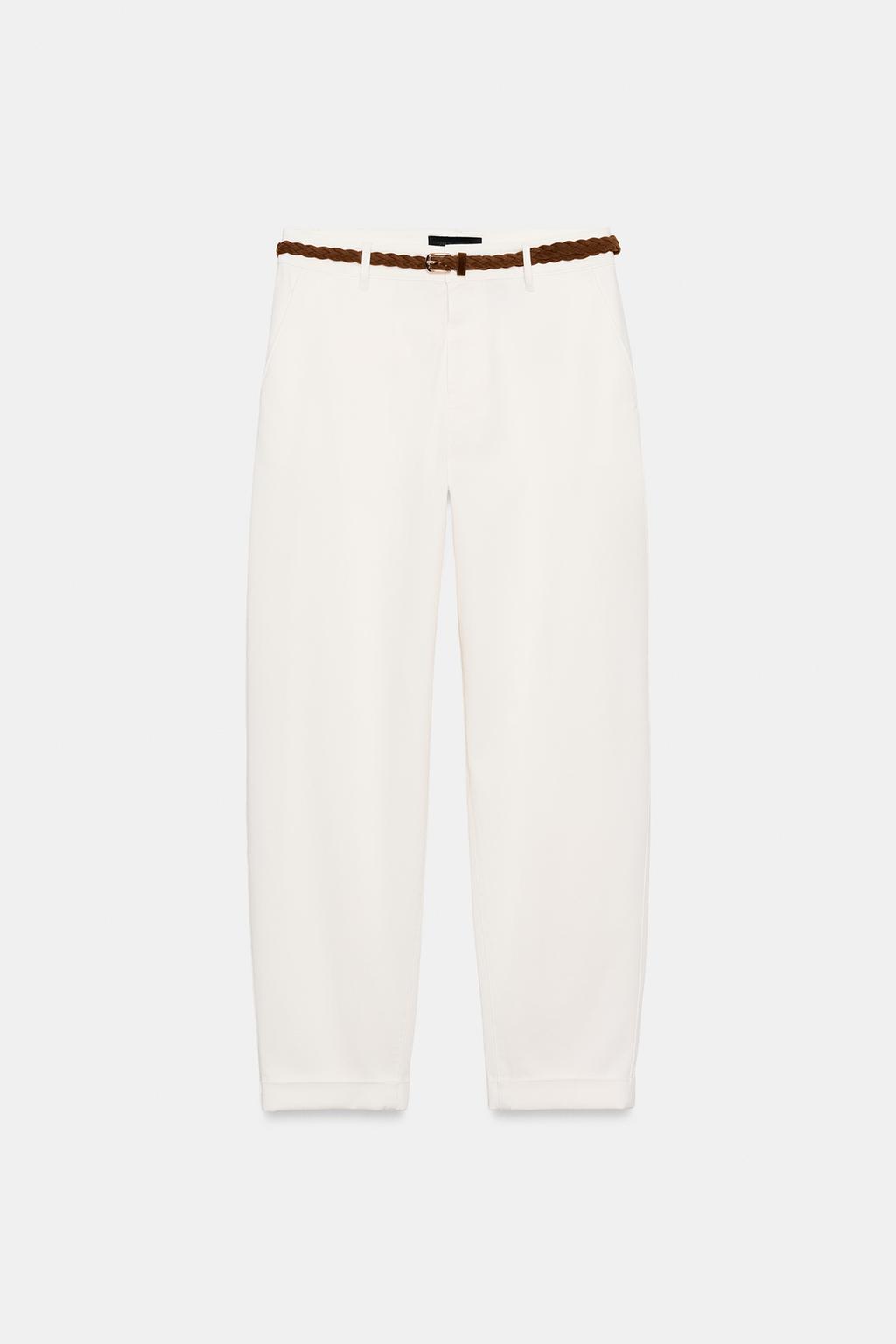 BRAIDED BELT CHINO PANTS - image 2