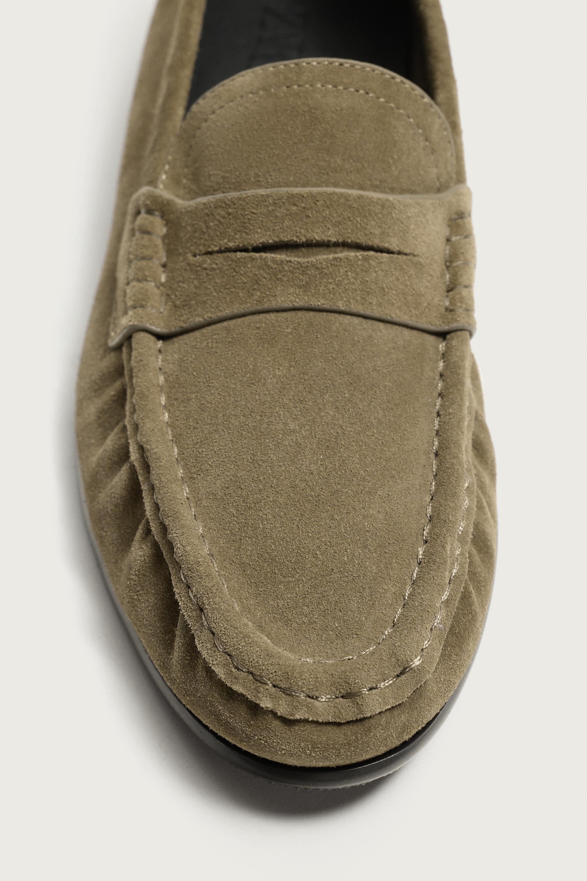 Мужские туфли Zara LEATHER PENNY LOAFERS — фото 6