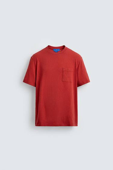 ФУТБОЛКА С КАРМАНОМ AARON LEVINE X ZARA — КРАСНЫЙ от Zara