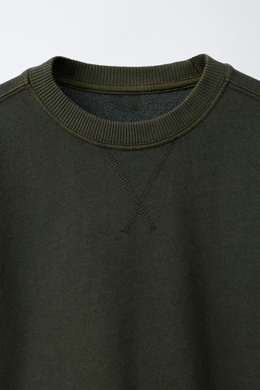 GARMENT DYE SWEATSHIRT - Green by Zara - Image 2