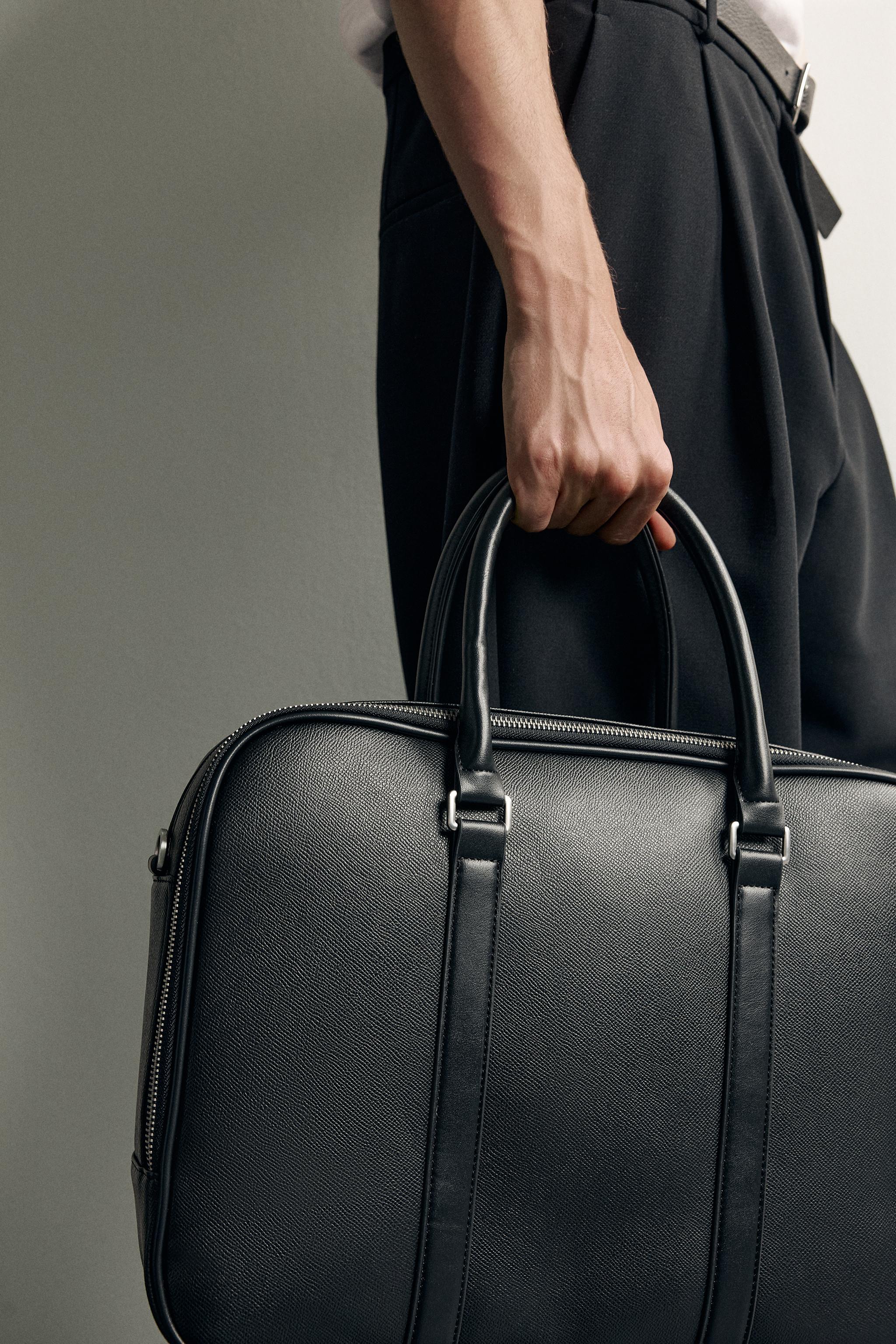 TEXTURED BRIEFCASE - Black | ZARA United States