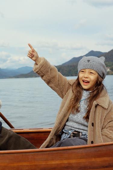 Zara 人造皮草大衣 - 棕色