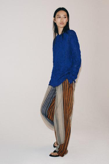 CRUMPLED EFFECT KNIT JUMPER - Cornflower blue by Zara - Image 5