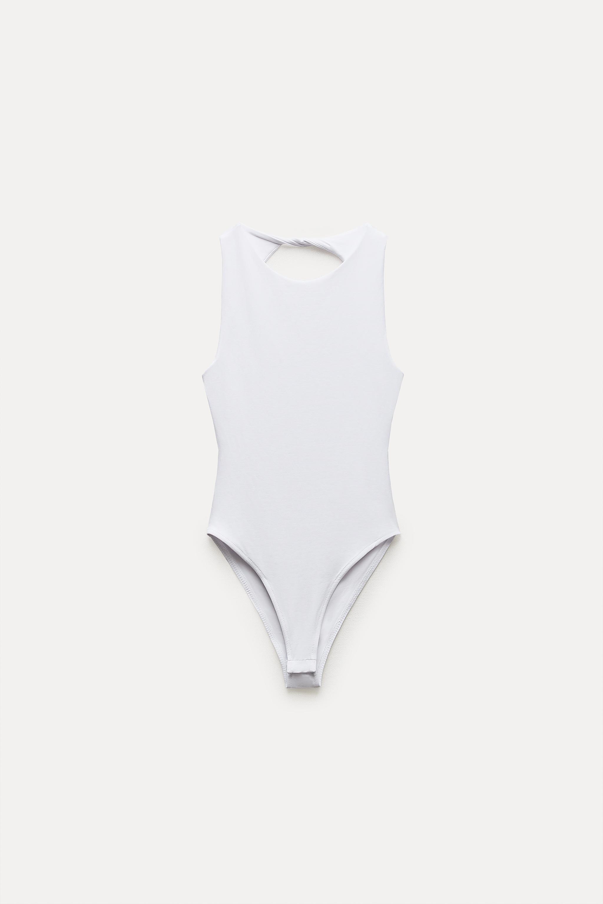 OPEN BACK POLYAMIDE BODYSUIT - White | ZARA United States