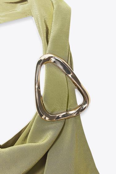 TOP HALTER DÉTAILS NŒUD DOS - Kaki clair de Zara - Image 7