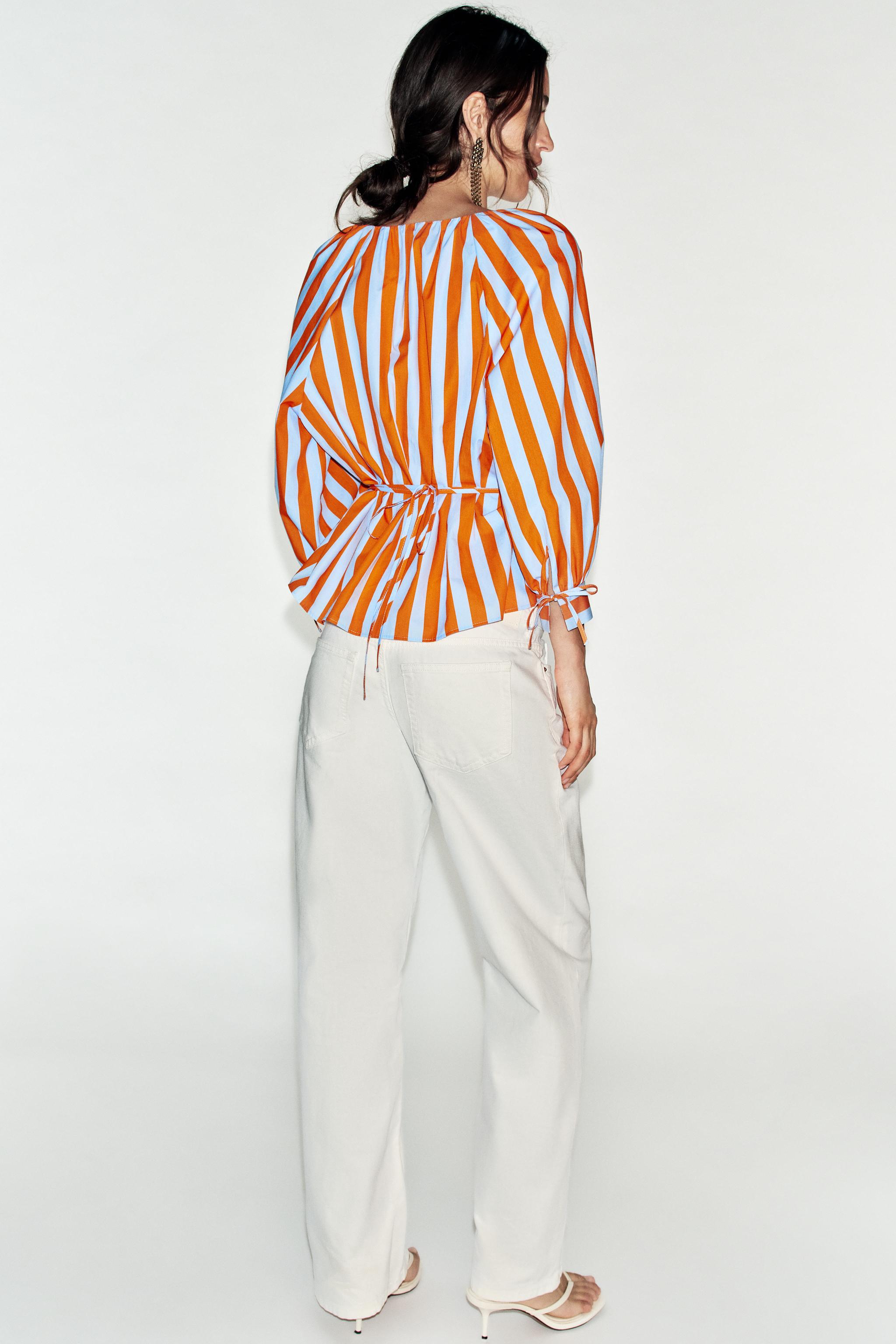 STRIPED SHIRT WITH SLIM BELT