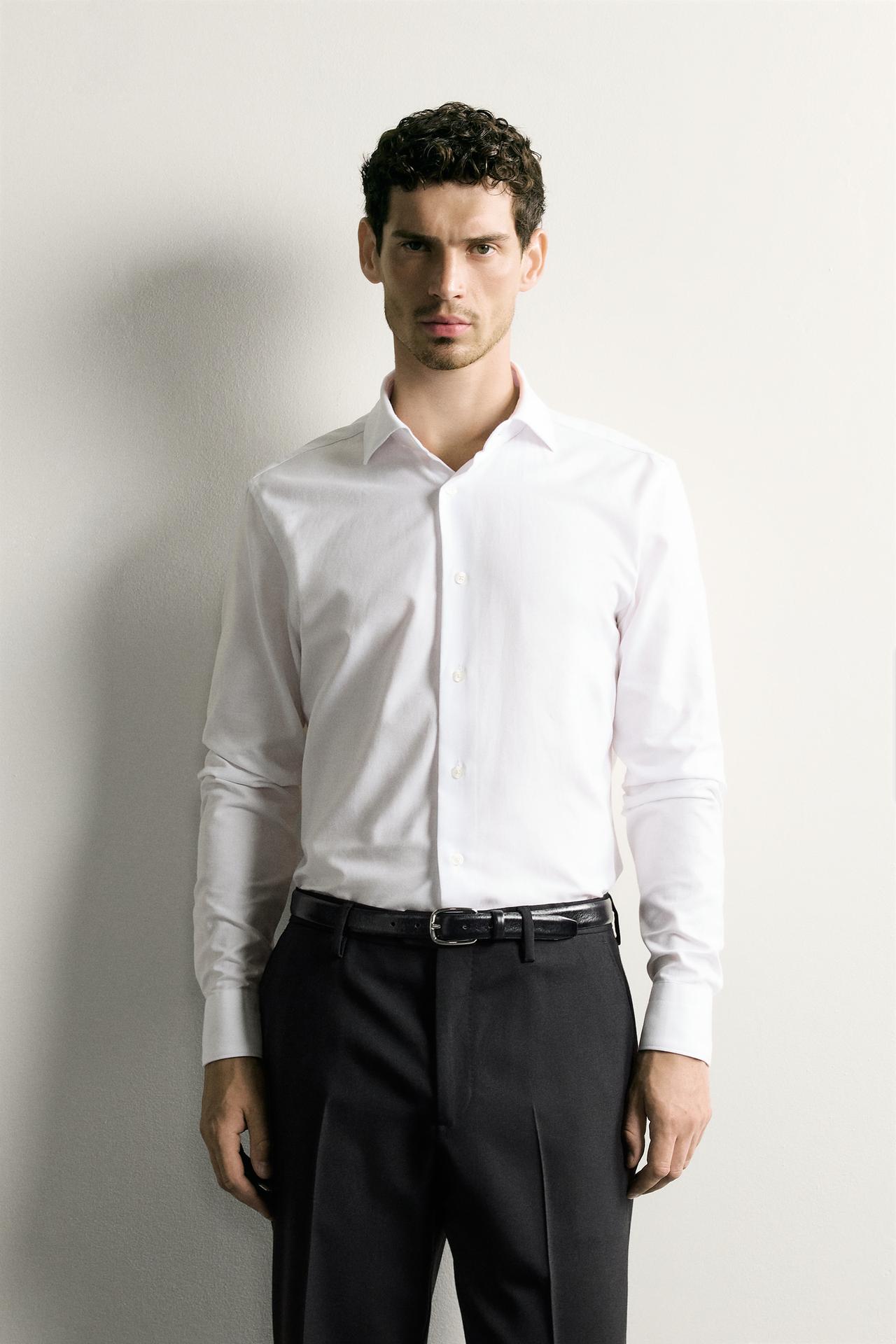 COTTON REGULAR FIT SHIRT — White