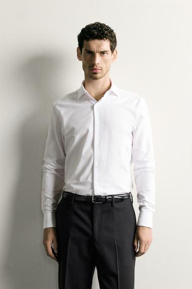 CAMISA REGULAR FIT ALGODÓN - Blanco de Zara