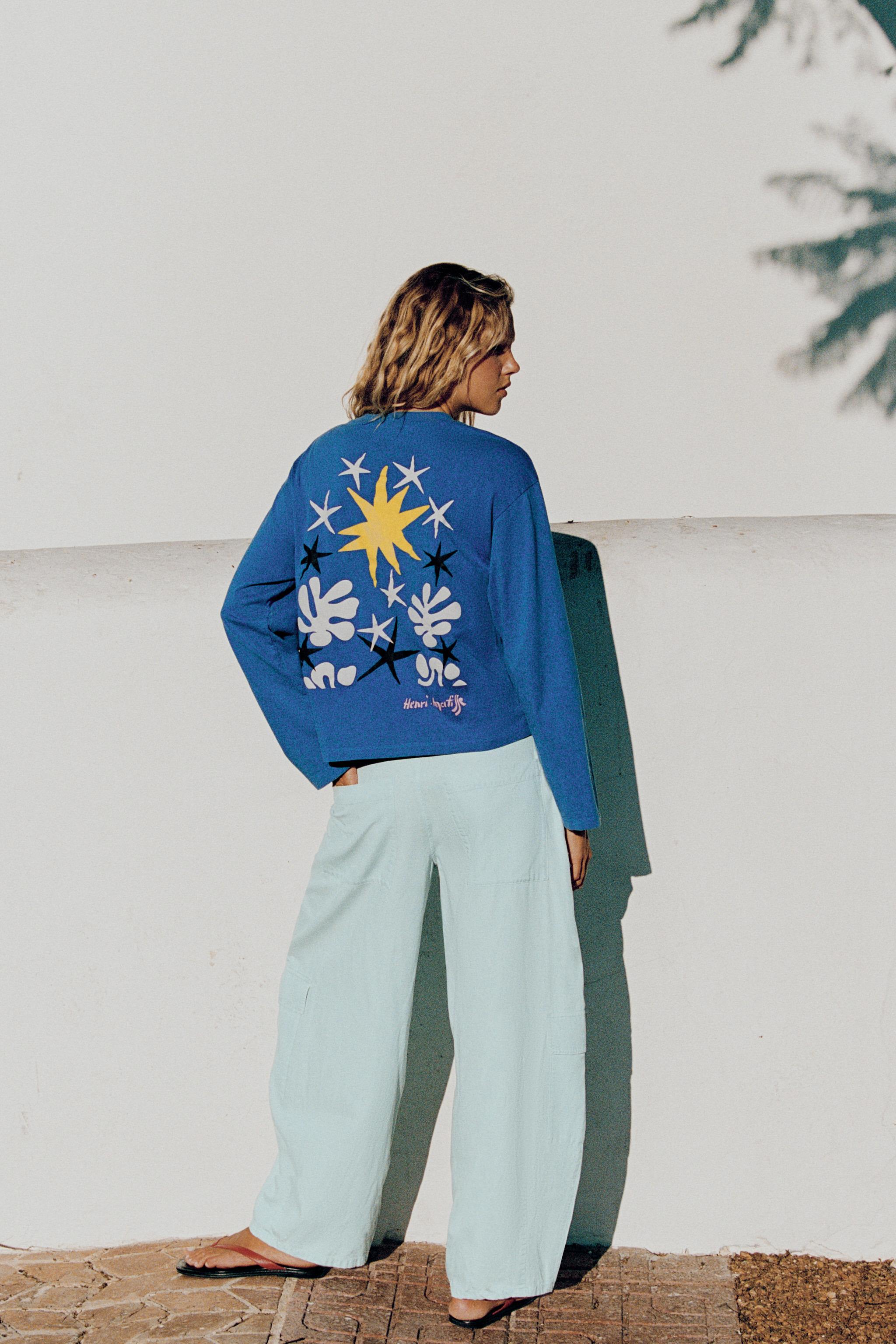 オーバーサイズ フルイドカーゴパンツ - ライトブルー | ZARA Japan / 日本