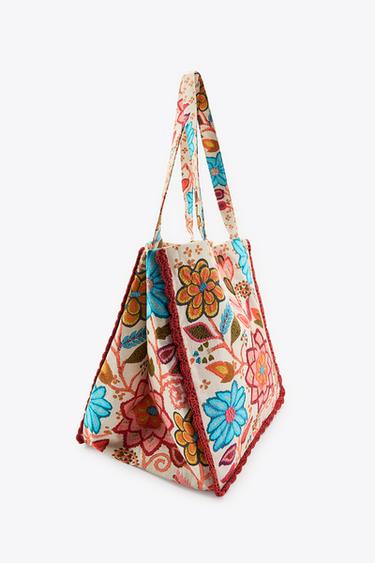 MAXI SAC IMPRIMÉ FLEURS BRODÉES - Multicolore de Zara - Image 1