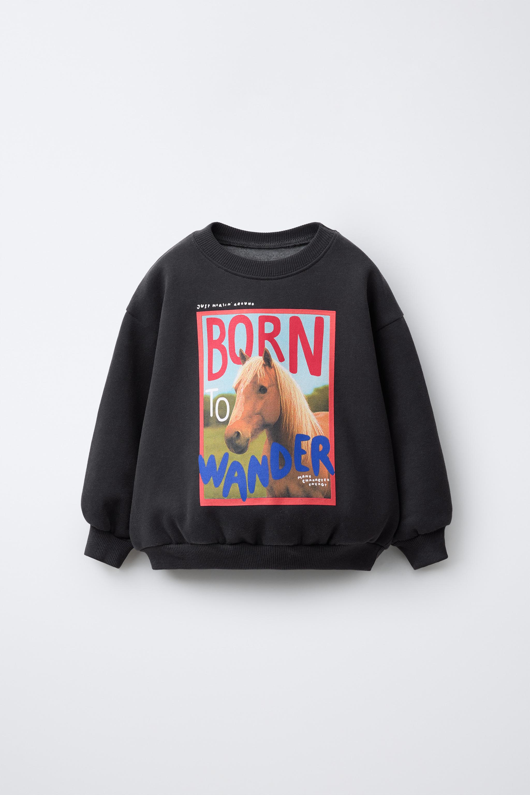 HORSE PRINT SWEATSHIRT