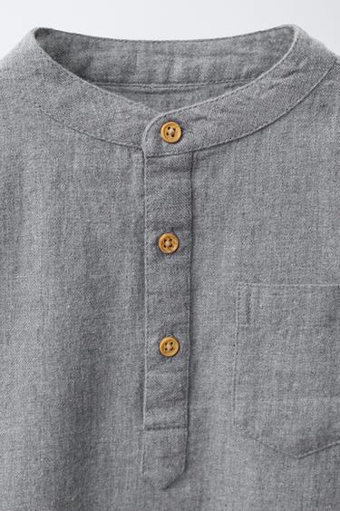2-6 YEARS / STAND COLLAR PYJAMAS - Grey marl by Zara - Image 5