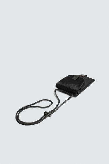 SAC BANDOULIÈRE DÉTAIL EFFET FOURRURE X SR_A - Noir de Zara - Image 4