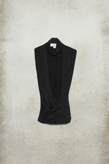 DRAPED TOP LUDOVIC DE SAINT SERNIN x ZARA - Dark grey by Zara