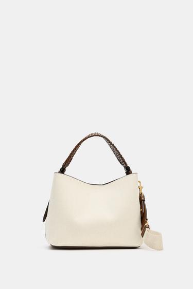 TÚI VẢI DÙ QUAI TẾT BỆN - Màu be nhạt từ Zara