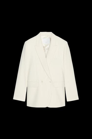 Zara ZW COLLECTION DOUBLE BREASTED JACKET - Ecru - Image 0