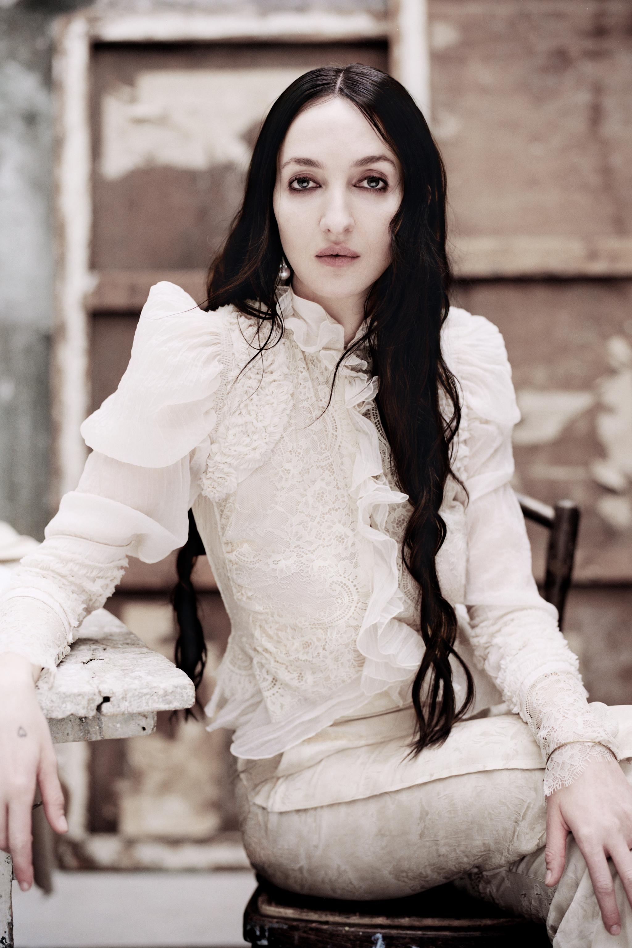 CHEMISE À VOLANTS ET MATIÈRES VARIÉES ZW COLLECTION LIMITED EDITION