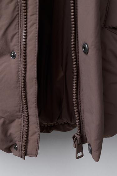 FEATHER DOWN WATER REPELLENT PUFFER JACKET - Brown / Taupe by Zara - Image 7