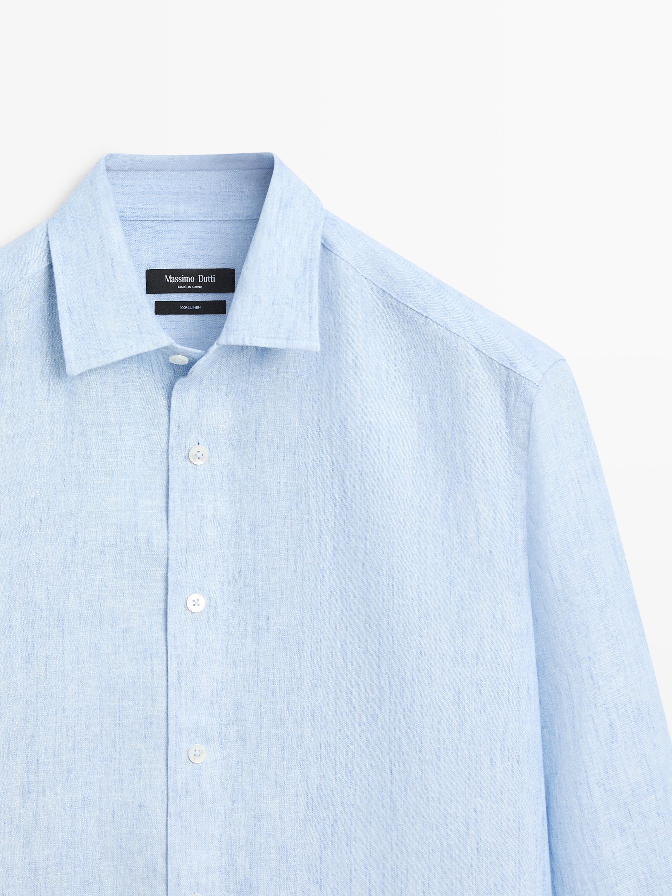 100% linen regular fit shirt