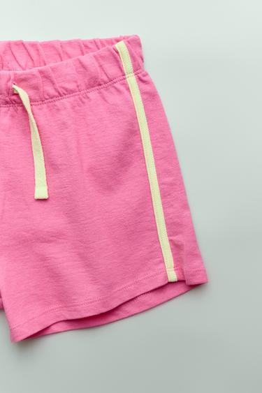 6-14 JAHRE/ SCHLAFANZUG-SHIRT UND -BERMUDA MIT KONTRAST - Pink von Zara